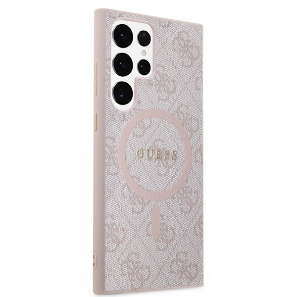 Guess Samsung Galaxy S24 Ultra Skal 4G Pattern MagSafe Rosa