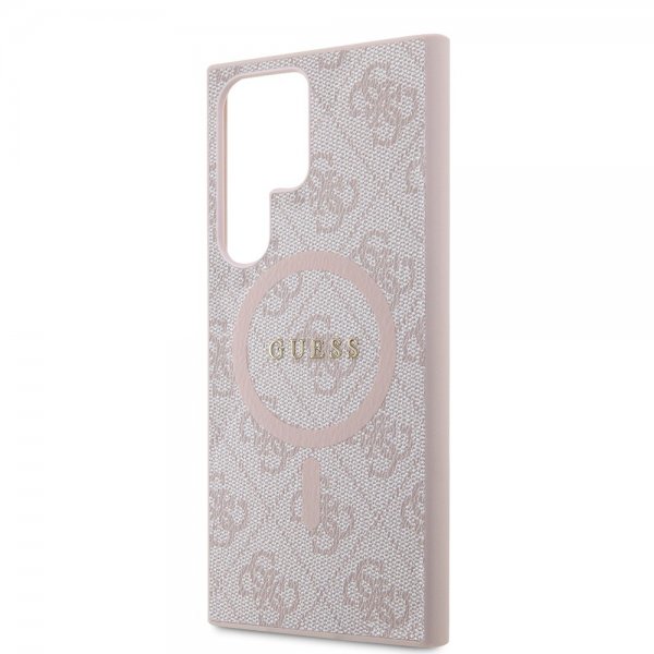 Guess Samsung Galaxy S24 Ultra Skal 4G Pattern MagSafe Rosa