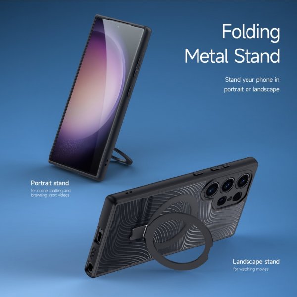 Dux Ducis Samsung Galaxy S24 Ultra Skal Aimo Series MagSafe Kickstand Svart
