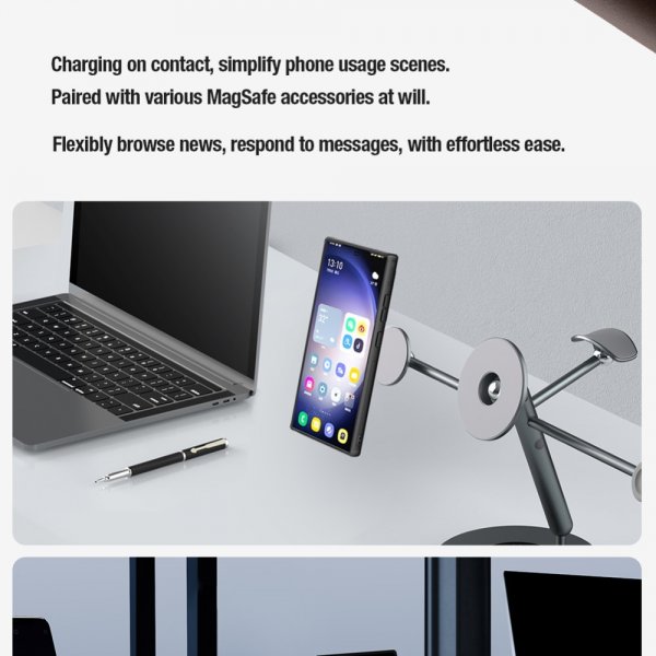 Nillkin Samsung Galaxy S24 Ultra Skal CamShield Prop Leather MagSafe Svart