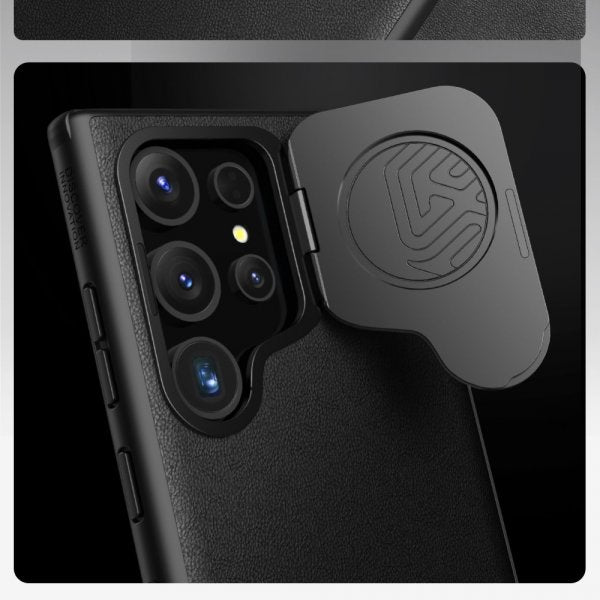 Nillkin Samsung Galaxy S24 Ultra Skal CamShield Prop Leather MagSafe Svart