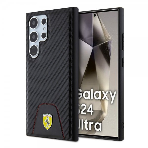 Ferrari Samsung Galaxy S24 Ultra Skal Carbon & Stripe Svart