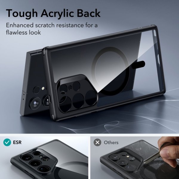 ESR Samsung Galaxy S24 Ultra Skal Classic Hybrid HaloLock Clear Black