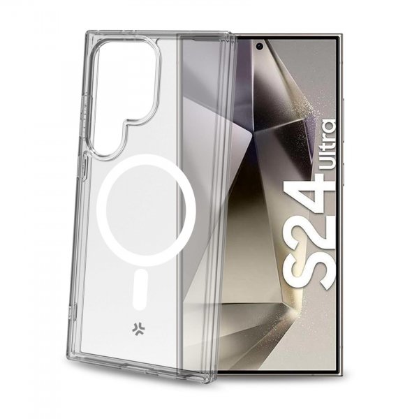 Celly Samsung Galaxy S24 Ultra Skal GELSKINMAG MagSafe Transparent