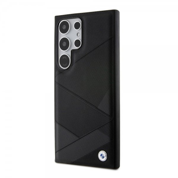 BMW Samsung Galaxy S24 Ultra Skal Genuine Leather Textured Svart