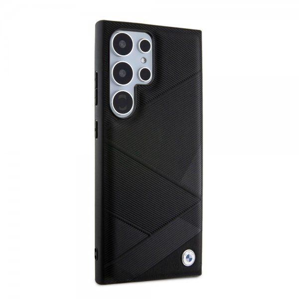 BMW Samsung Galaxy S24 Ultra Skal Genuine Leather Textured Svart