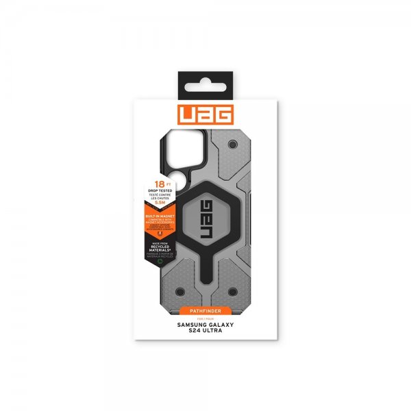 Urban Armor Gear (UAG) Samsung Galaxy S24 Ultra Skal Pathfinder Clear MagSafe Ash