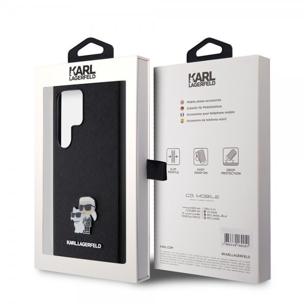 Karl Lagerfeld Samsung Galaxy S24 Ultra Skal Saffiano Karl & Choupette Svart
