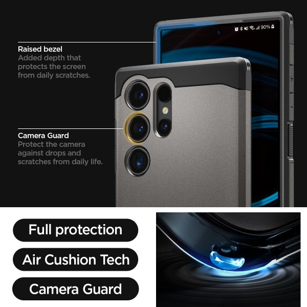 Spigen Samsung Galaxy S24 Ultra Skal Tough Armor Gunmetal