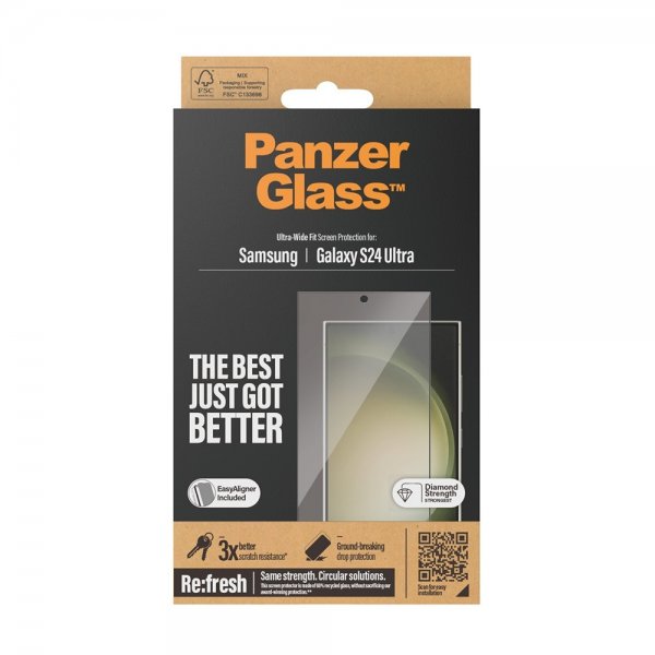 PanzerGlass Samsung Galaxy S24 Ultra Skärmskydd Ultra-Wide Fit EasyAligner