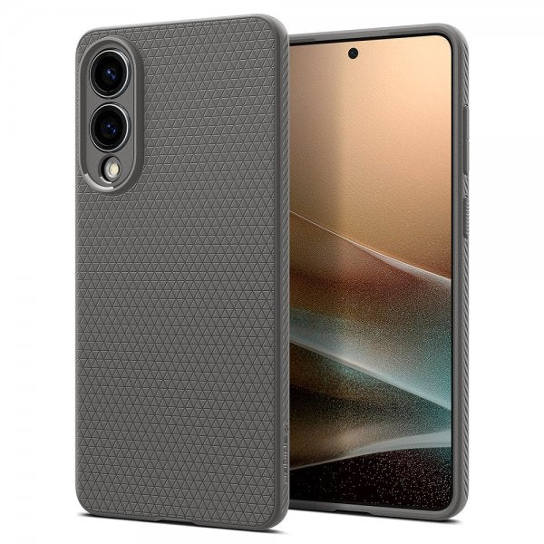 Spigen Samsung Galaxy S25 Edge Skal Liquid Air Marble Gray
