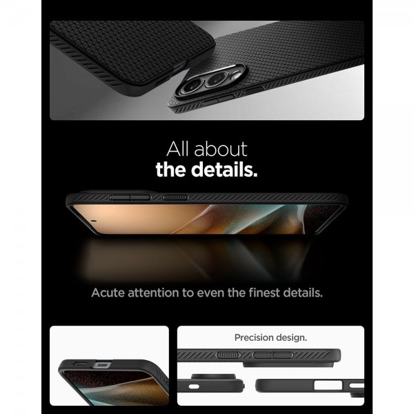 Spigen Samsung Galaxy S25 Edge Skal Liquid Air Matte Black