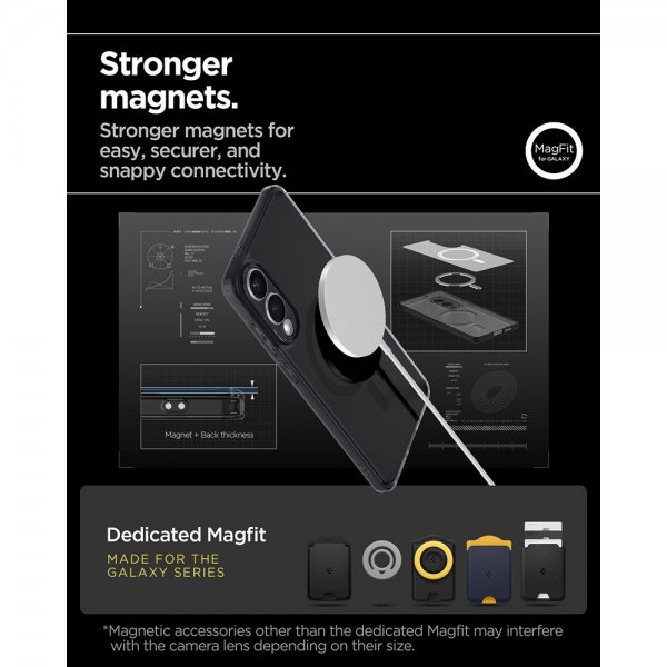 Spigen Samsung Galaxy S25 Edge Skal Ultra Hybrid MagFit Frost Black