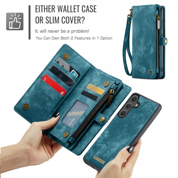 CaseMe Samsung Galaxy S25 FE Fodral 008 Series Löstagbart Skal Blå