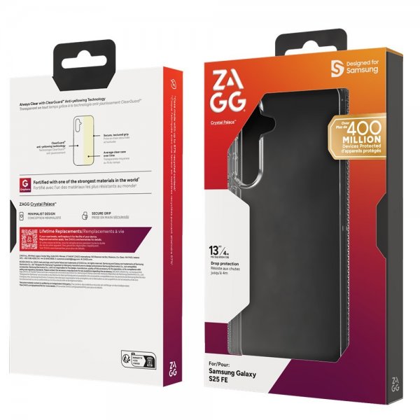 ZAGG Samsung Galaxy S25 FE Skal Crystal Palace Transparent
