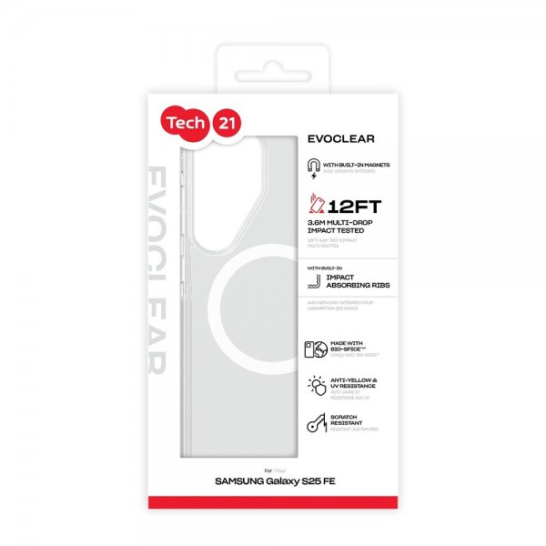 Tech21 Samsung Galaxy S25 FE Skal EvoClear MagSafe Transparent