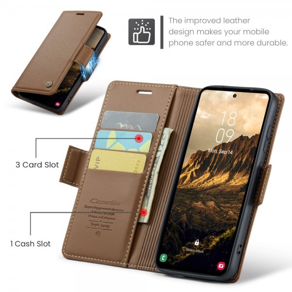 CaseMe Samsung Galaxy S24/S25 Fodral 023 Series Brun