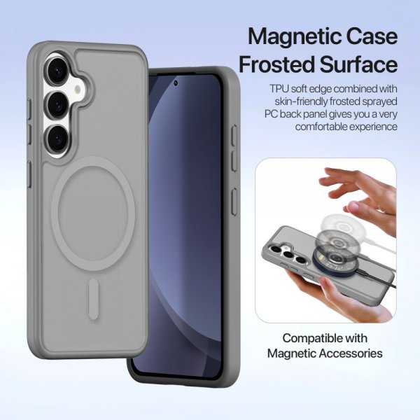 Dux Ducis Samsung Galaxy S25 Fodral 2-i-1 Lawa Series MagSafe Grå