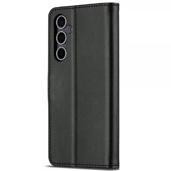 Lc.Imeeke Samsung Galaxy S25 Fodral med Kortfack Stativfunktion Svart