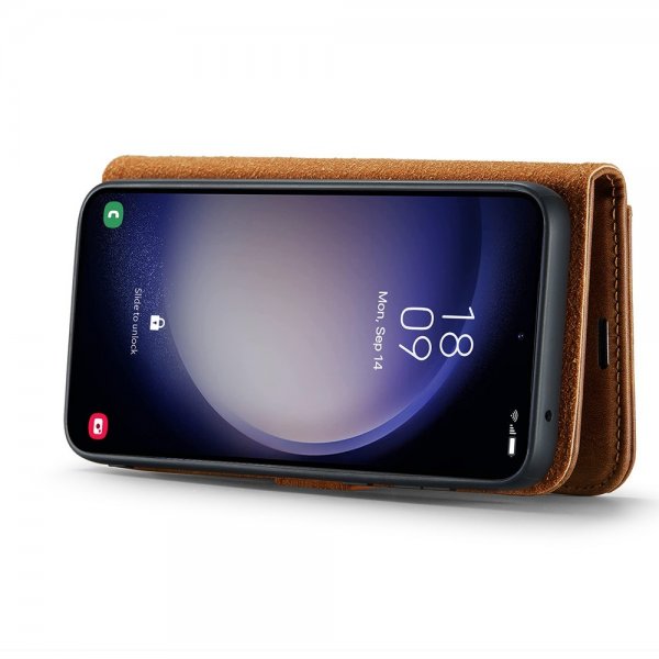 Dg.Ming Samsung Galaxy S25 Fodral med Löstagbart Skal Brun