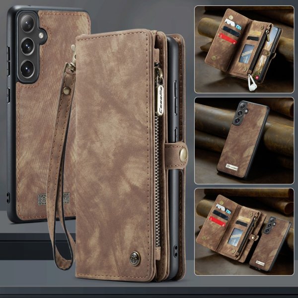 CaseMe Samsung Galaxy S25 Plus Fodral 008 Series Löstagbart Skal Brun