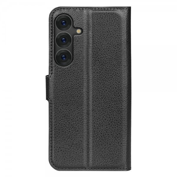 Samsung Galaxy S25 Plus Fodral Litchi Svart