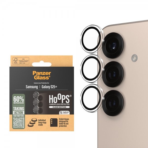 PanzerGlass Samsung Galaxy S25 Plus Kameraskydd Hoops Transparent