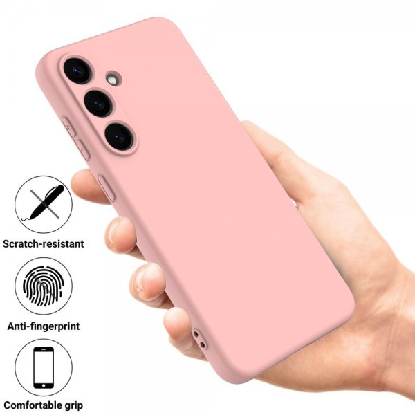 Samsung Galaxy S25 Plus Skal med Strap Silikon Rosa