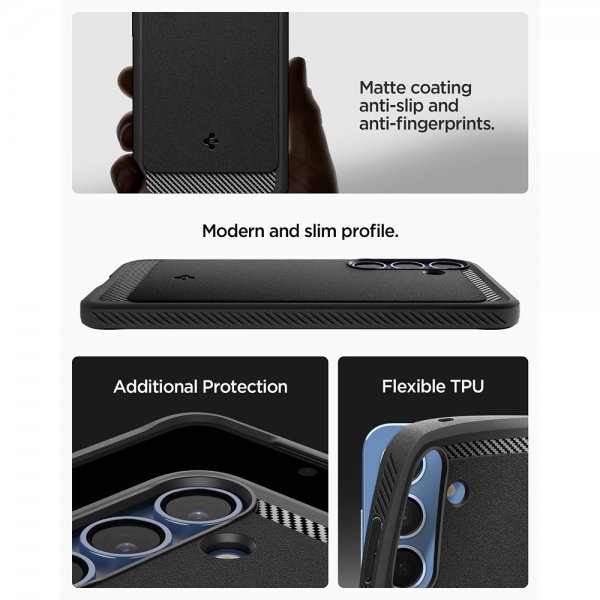 Spigen Samsung Galaxy S25 Plus Skal Rugged Armor MagFit Matte Black