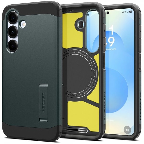 Spigen Samsung Galaxy S25 Plus Skal Tough Armor MagFit Abyss Green