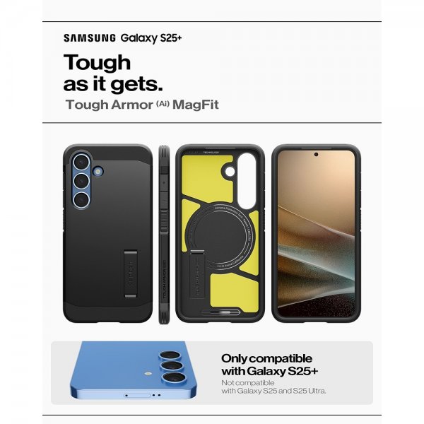 Spigen Samsung Galaxy S25 Plus Skal Tough Armor MagFit Svart