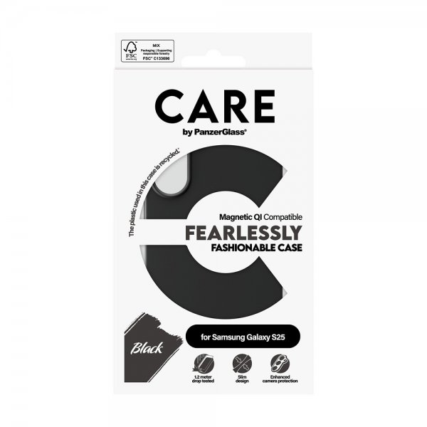 CARE by PanzerGlass Samsung Galaxy S25 Skal Fashionable MagSafe Svart