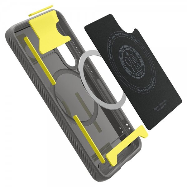Spigen Samsung Galaxy S25 Skal Rugged Armor MagFit Marble Gray