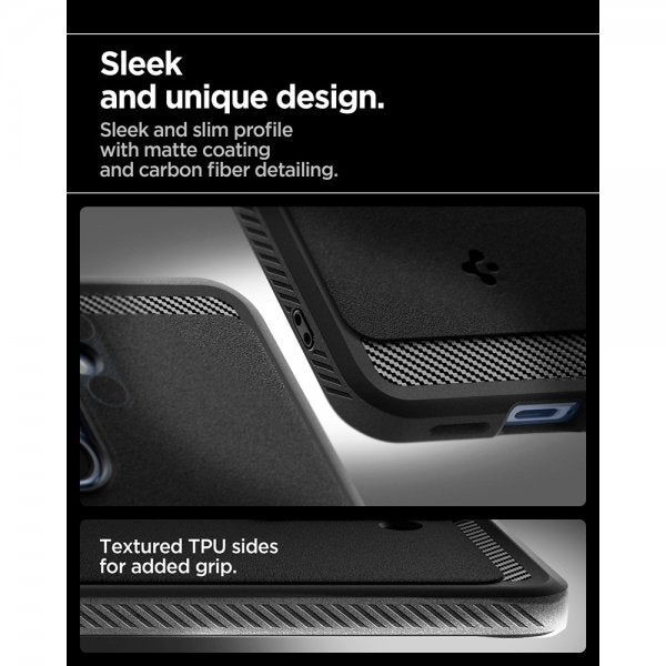 Spigen Samsung Galaxy S25 Skal Rugged Armor MagFit Matte Black