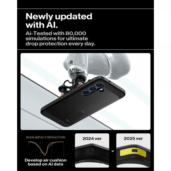 Spigen Samsung Galaxy S25 Skal Tough Armor MagFit Svart