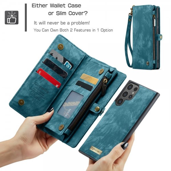 CaseMe Samsung Galaxy S25 Ultra Fodral 008 Series Löstagbart Skal Blå