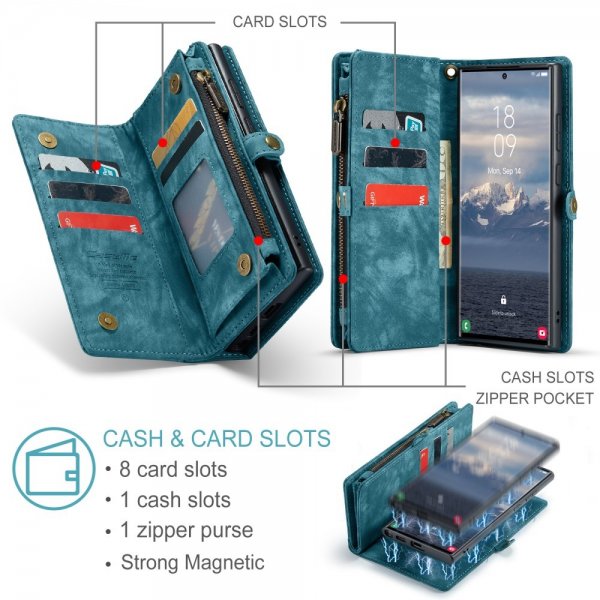 CaseMe Samsung Galaxy S25 Ultra Fodral 008 Series Löstagbart Skal Blå