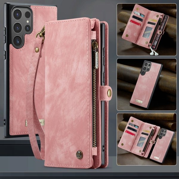 CaseMe Samsung Galaxy S25 Ultra Fodral 008 Series Löstagbart Skal Rosa