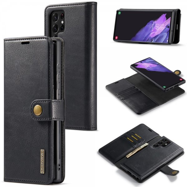 Dg.Ming Samsung Galaxy S25 Ultra Fodral med Löstagbart Skal Svart