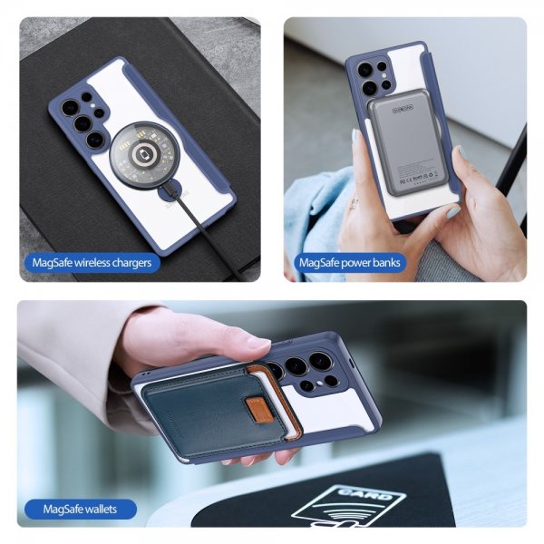 Dux Ducis Samsung Galaxy S25 Ultra Fodral Skin X Pro Series Kickstand MagSafe Blå