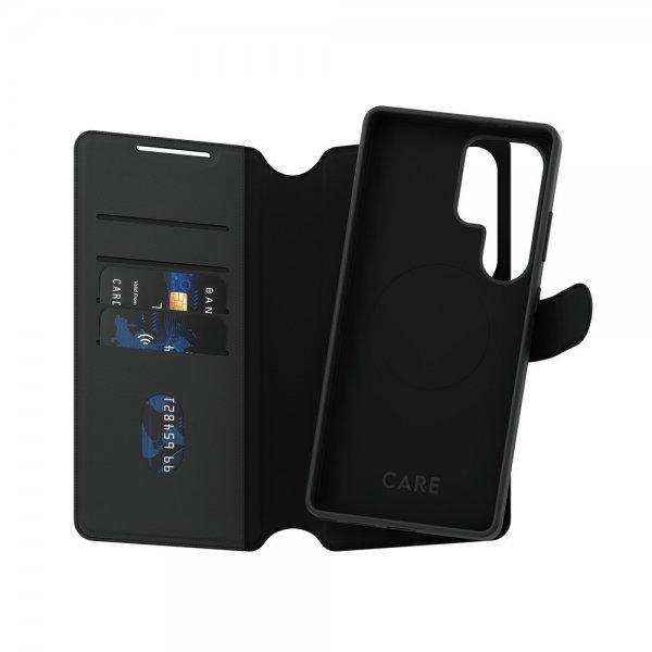 CARE by PanzerGlass Samsung Galaxy S25 Ultra Fodral Tango Two-in-One Wallet MagSafe Svart