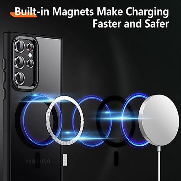 Samsung Galaxy S25 Ultra Skal Färgad Kant MagSafe Blå