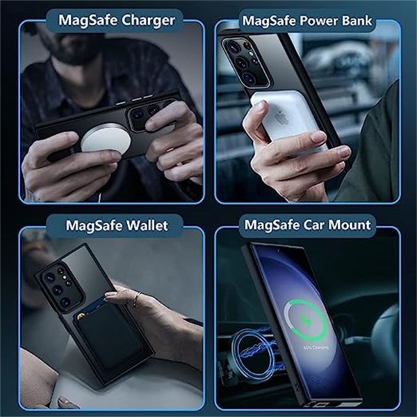 Samsung Galaxy S25 Ultra Skal Färgad Kant MagSafe Svart