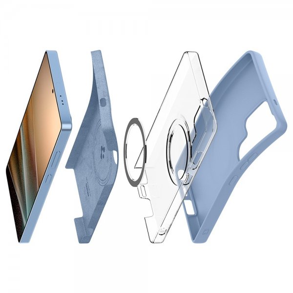 Spigen Samsung Galaxy S25 Ultra Skal Silicone Fit MagFit Sapphire Blue