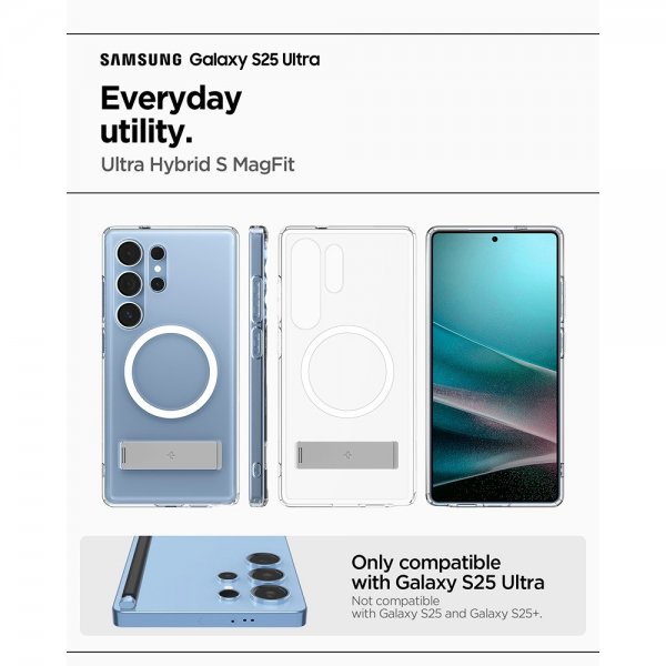 Spigen Samsung Galaxy S25 Ultra Skal Ultra Hybrid S MagFit Clear White