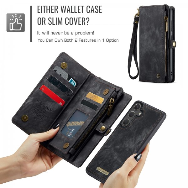 CaseMe Samsung Galaxy S26 Plus Fodral 008 Series Löstagbart Skal Svart