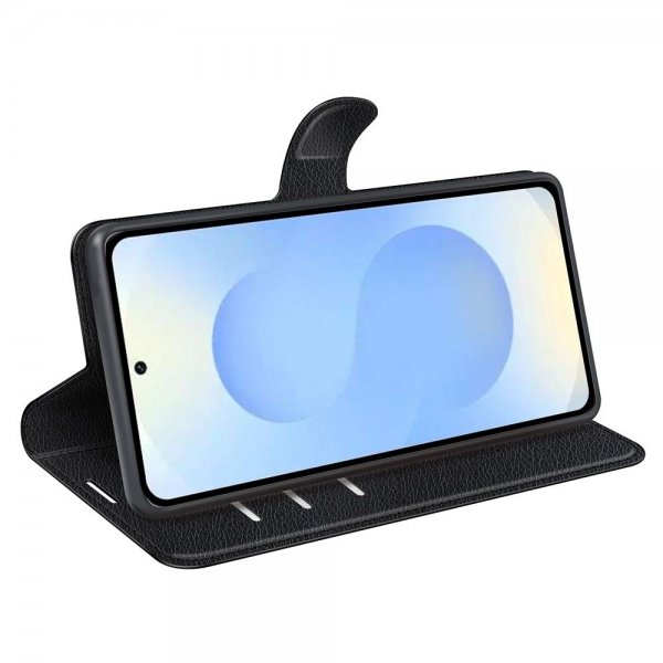 Samsung Galaxy S26 Plus Fodral Litchi Svart