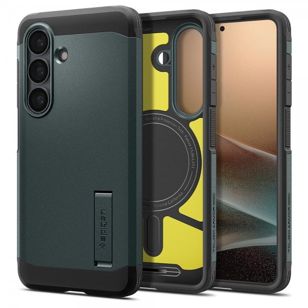 Spigen Samsung Galaxy S26 Plus Skal Tough Armor MagFit Abyss Green