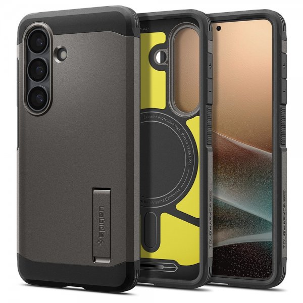 Spigen Samsung Galaxy S26 Plus Skal Tough Armor MagFit Gunmetal