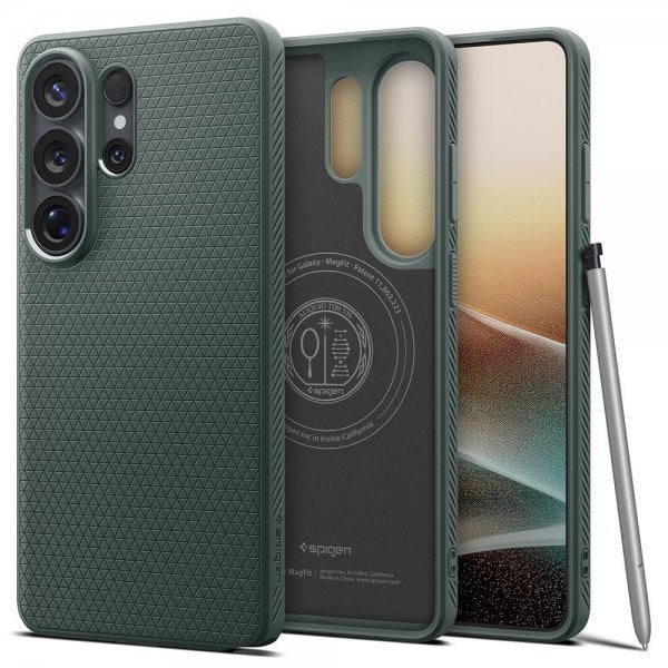 Spigen Samsung Galaxy S26 Ultra Skal Liquid Air MagFit Abyss Green